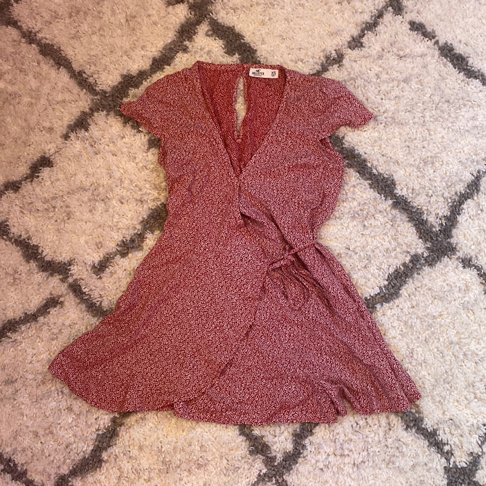 Red floral dress